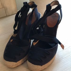 J Crew espadrille wedges size 5